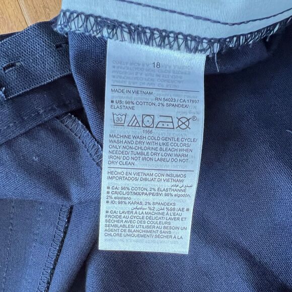 NWT Old Navy Pants Women's Size 18 Navy Ink Blue High-Waisted Wow Skinny Uniform - Picture 8 of 13